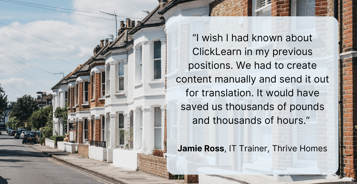 Thrive Homes shares training success for MSDyn ClickLearn