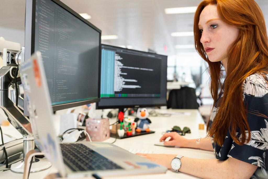 Woman At Desk