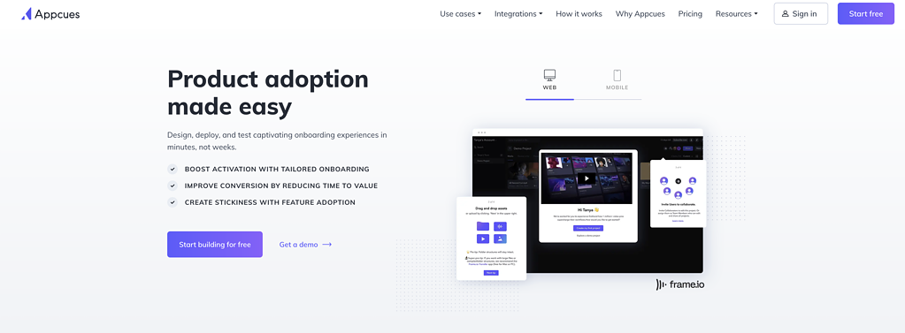 Appcues Landing Page